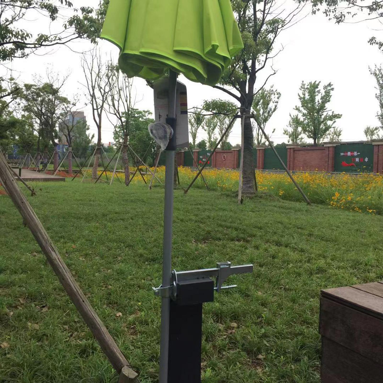Beach Patio Umbrella Clamp Bench Buddy Parasol Stand Metal Bracket Holder