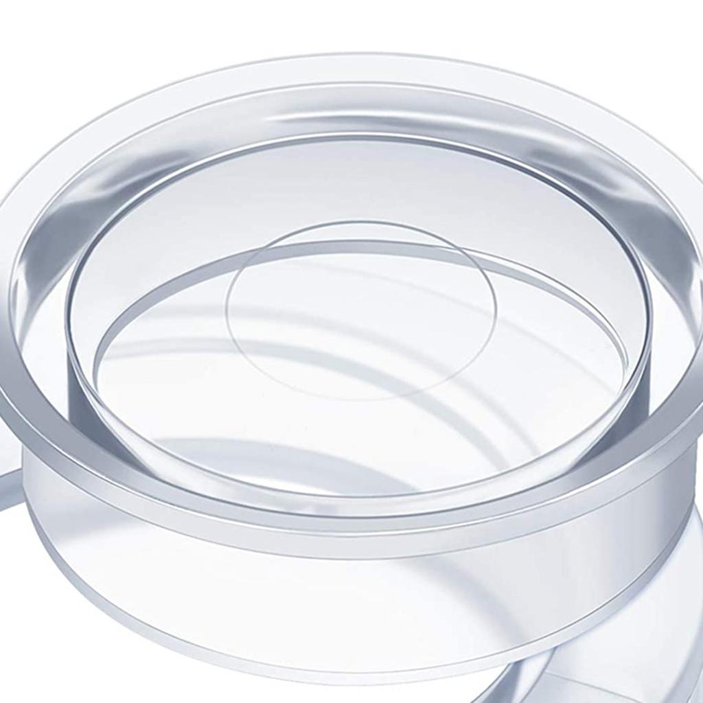 4xUmbrella Hole Ring Plug and Cap Set for Patio Table 2 Inch Clear Transparent