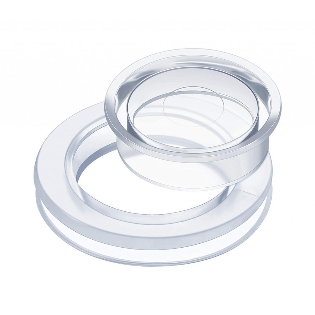 2xUmbrella Hole Ring Plug and Cap Set for Patio Table 2 Inch Clear Transparent