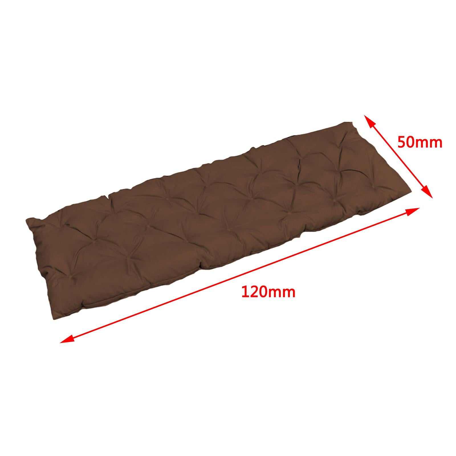 Bench Swing Chair Cushion Seat Pad Garden Furniture Indoor Outdoor Decorate Coffee 120x50cm