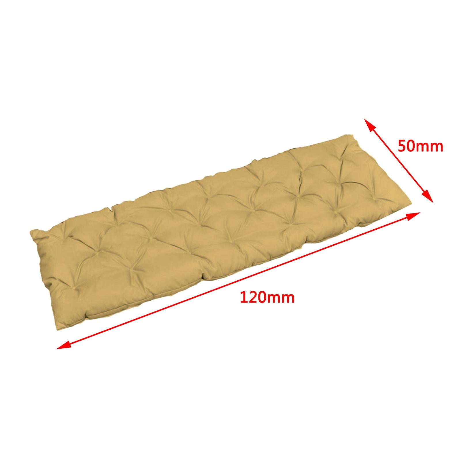 Bench Swing Chair Cushion Seat Pad Garden Furniture Indoor Outdoor Decorate Khaki 120x50cm