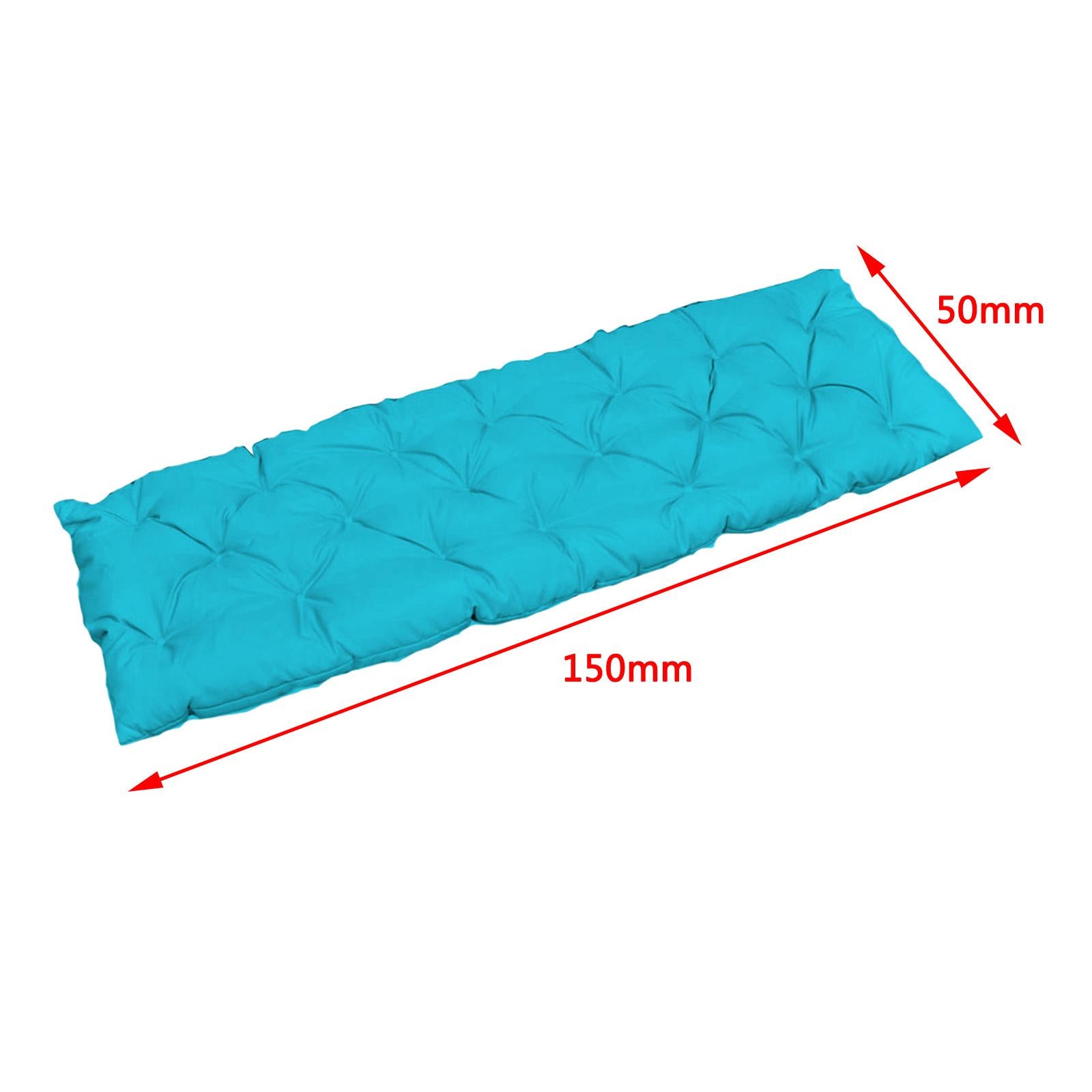 Bench Swing Chair Cushion Seat Pad Garden Furniture Indoor Outdoor Decorate Light blue 150x50cm