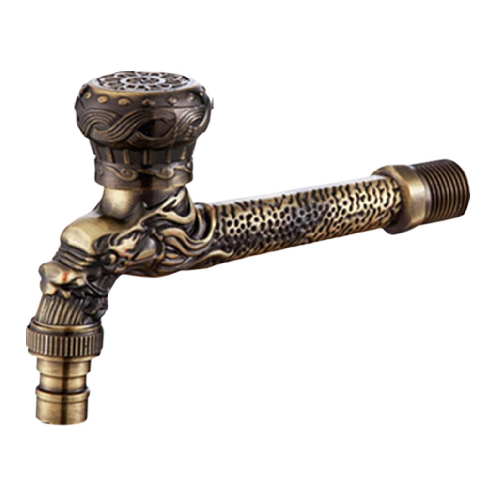 Antique Zinc Alloy Bibcock Kitchen Washing Machine Faucet Taps Bronze