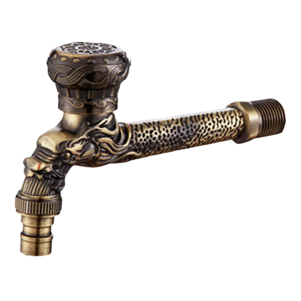 Antique Zinc Alloy Bibcock Kitchen Washing Machine Faucet Taps Bronze