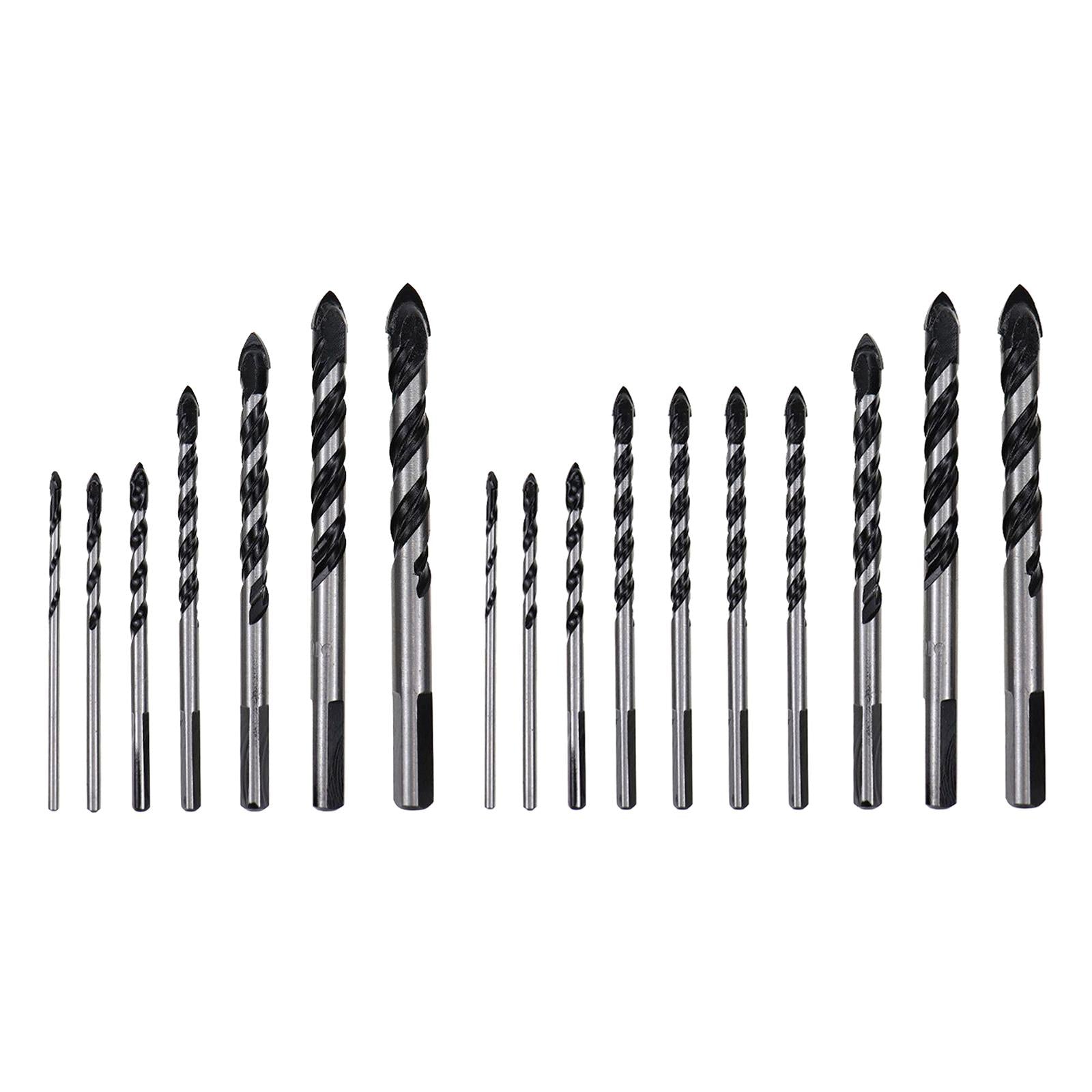 Alloy Drill Bits Set Threaded Concrete Drilling Bit for Glass Ceramic Brick 7pcs