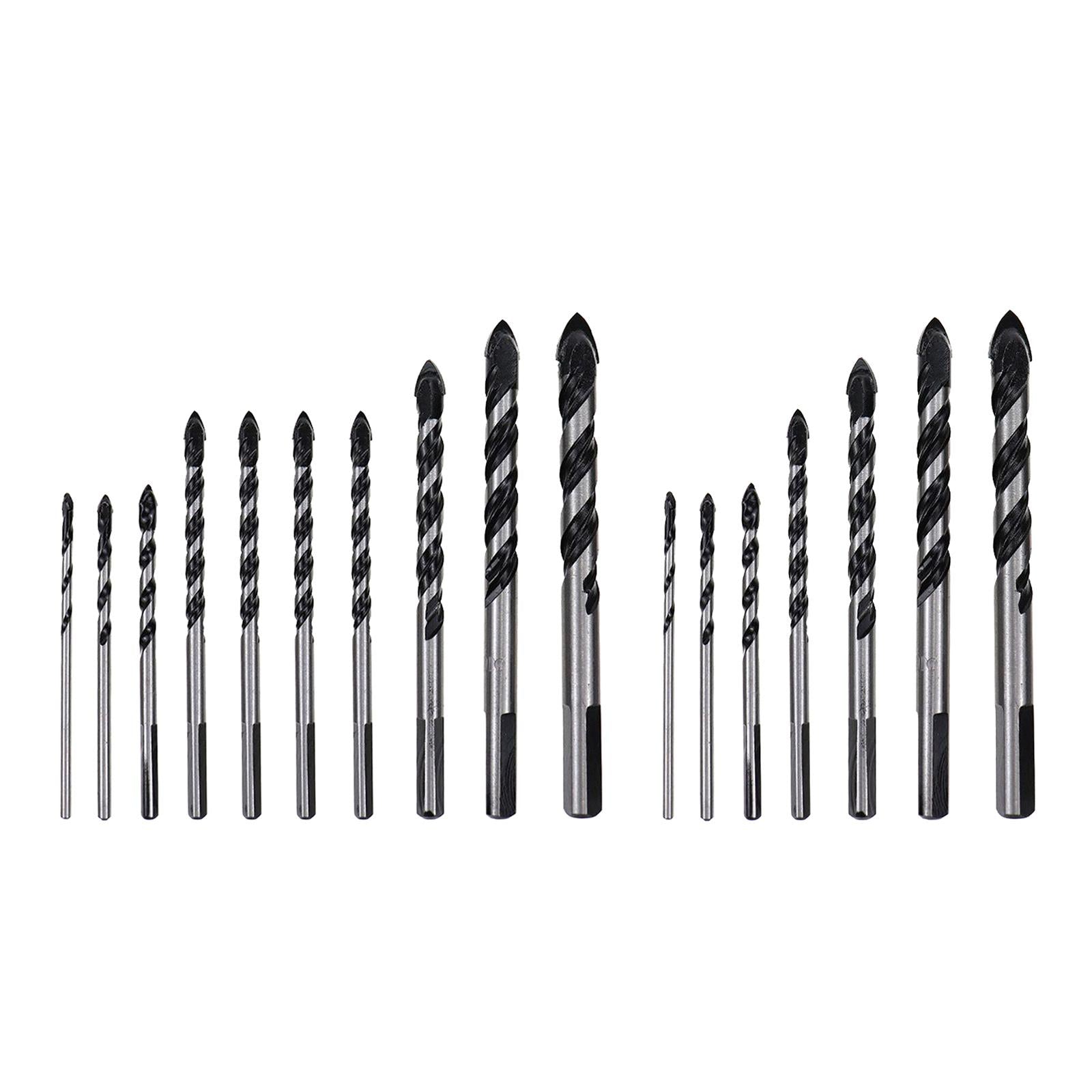 Alloy Drill Bits Set Threaded Concrete Drilling Bit for Glass Ceramic Brick 7pcs