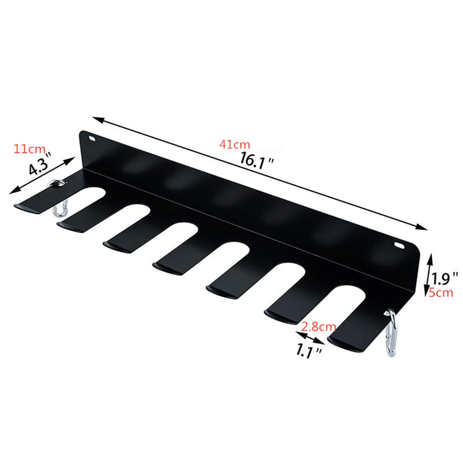 Baseball Bat Rack Display Holder 6/7 Hole Bats Metal Wall Mount 6 Holes 3mm