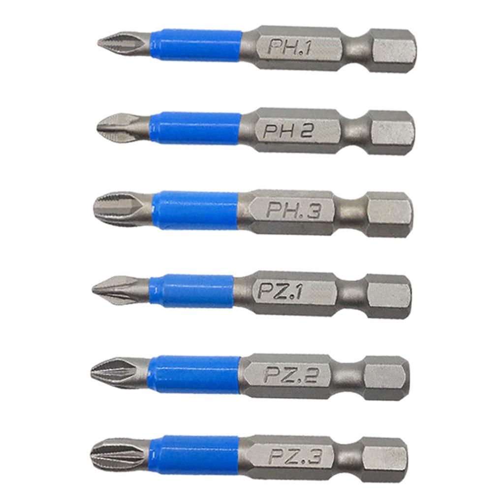 4xMagnetic Drill Bit Electric Alloy Steel Durable Handle Tool for Garden Home 50mm 6pcs