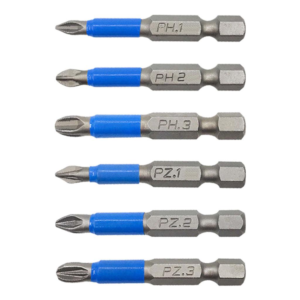 4xMagnetic Drill Bit Electric Alloy Steel Durable Handle Tool for Garden Home 50mm 6pcs