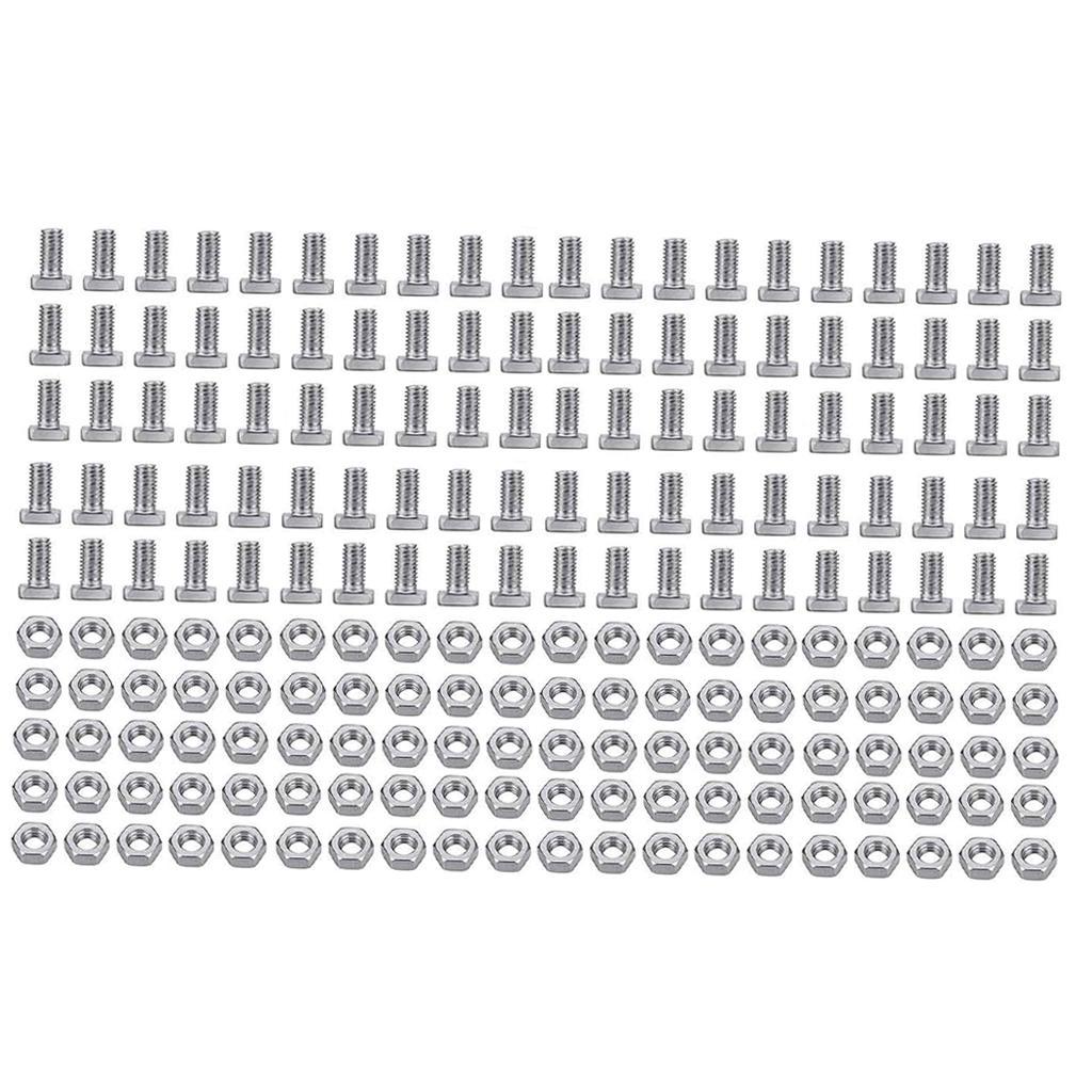 Aluminum Greenhouse Nuts and Bolts Parts Replacement Gardening Outdoor 100 set