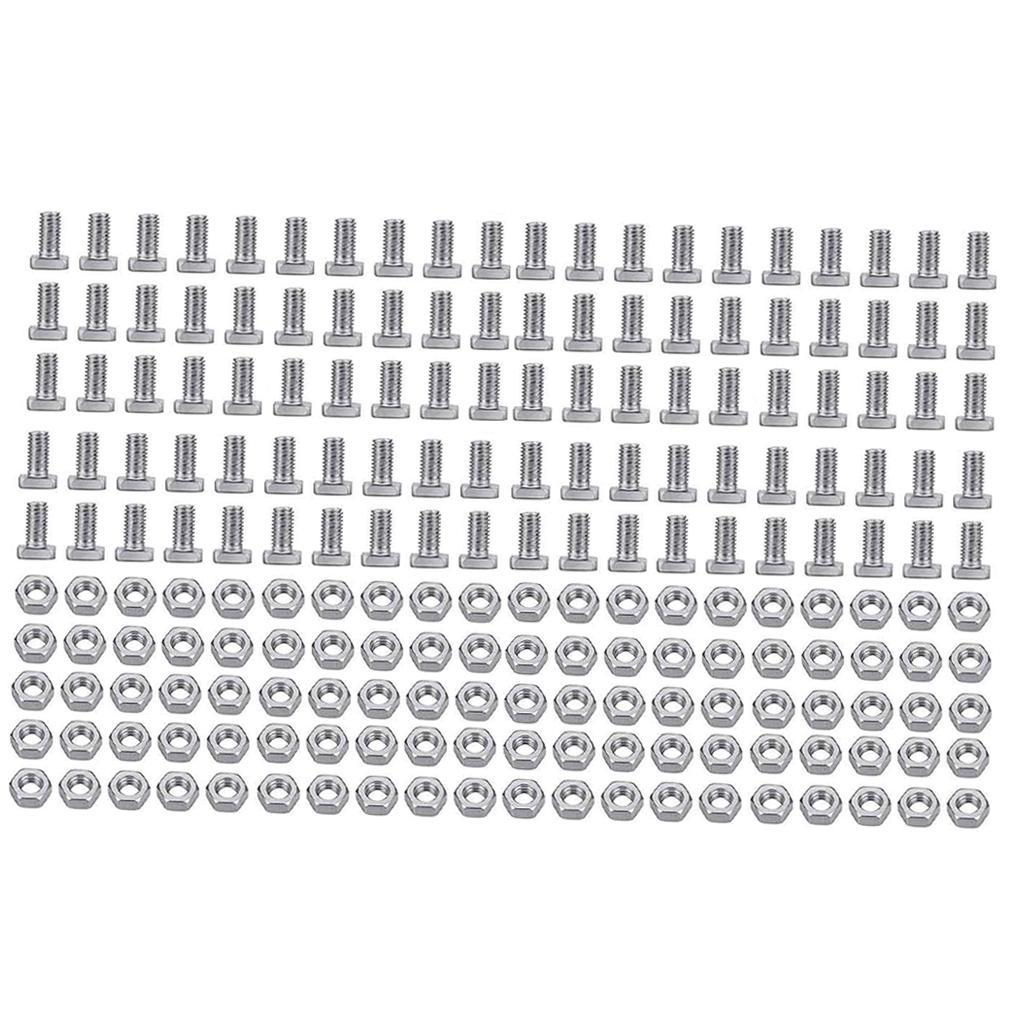 Aluminum Greenhouse Nuts and Bolts Parts Replacement Gardening Outdoor 100 set