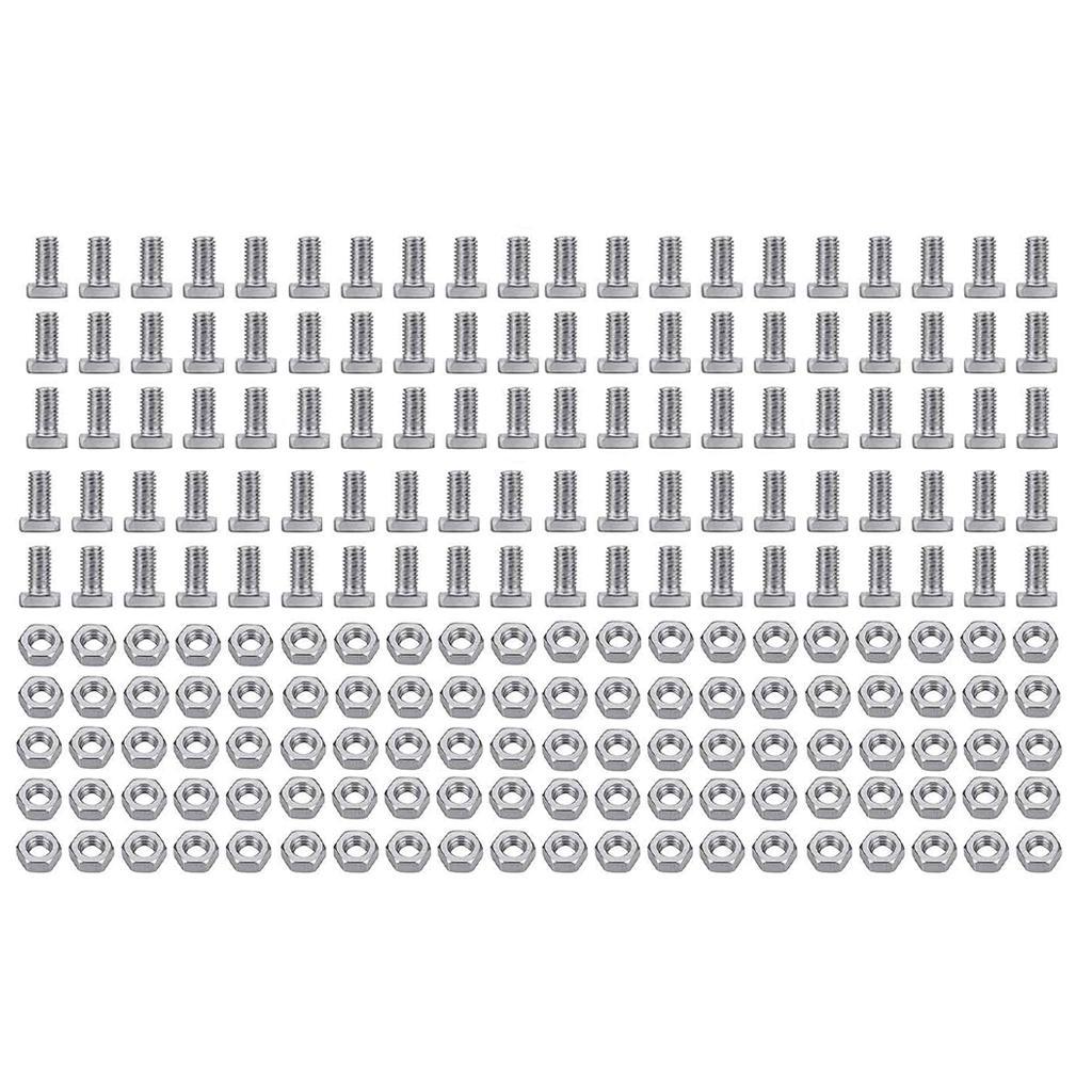 Aluminum Greenhouse Nuts and Bolts Parts Replacement Gardening Outdoor 100 set