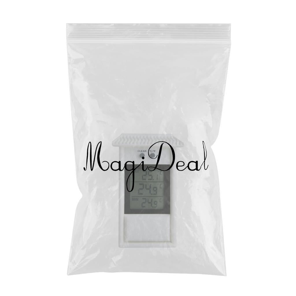 Digital Thermometer Garden Home Temperature Gauge Indoor Outdoor White