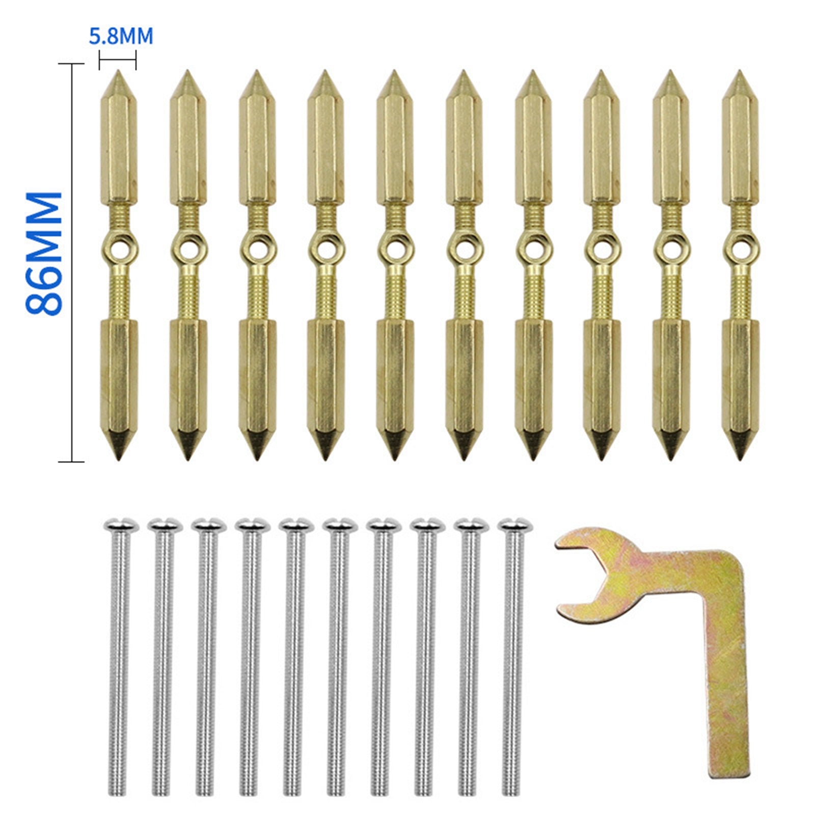 Cassette Screws Support Rod Kit Rust Resistant Repair Device for Wall Switch 86 Gilded