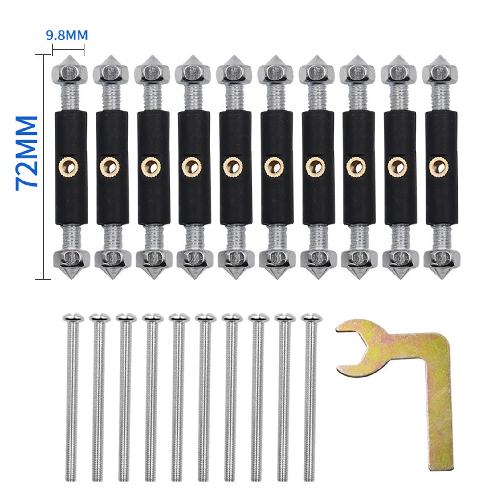 Cassette Screws Support Rod Kit Rust Resistant Repair Device for Wall Switch 86 White