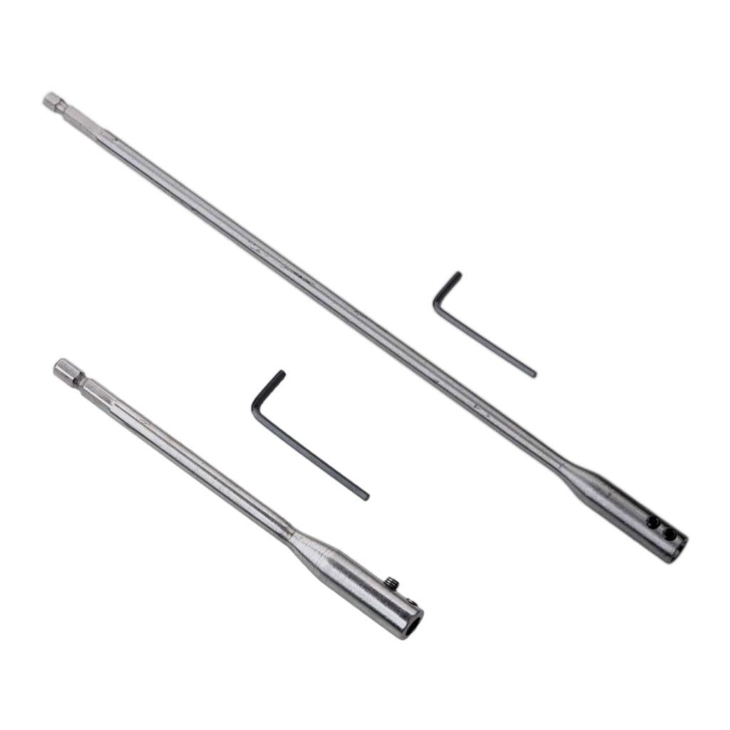 2xDrill Bit Extension Set Heavy Duty with Wrench for Furniture Carpentry 150MM