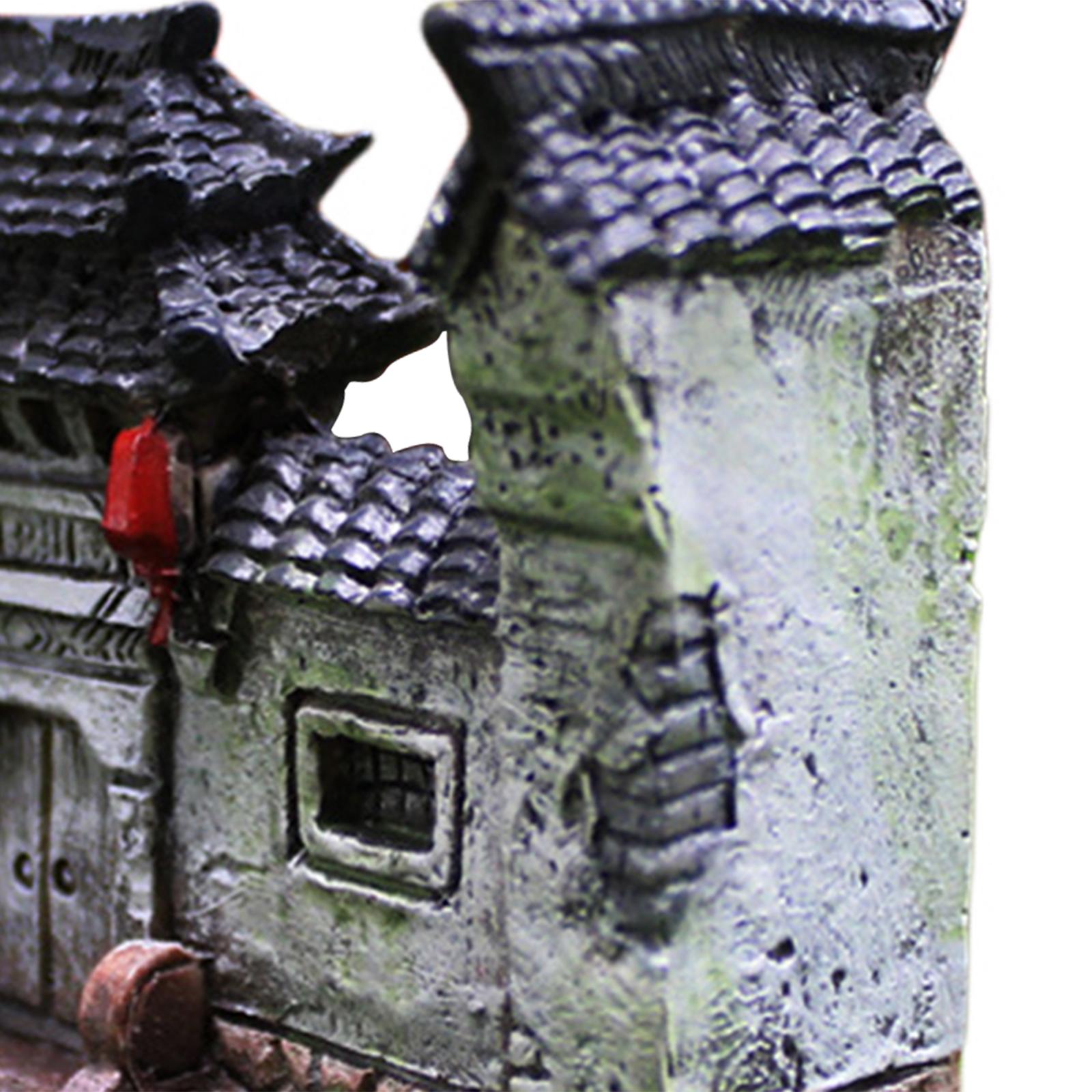 2xAncient Gate Statue Fairy Garden Accessories for Aquarium Garden Decoration