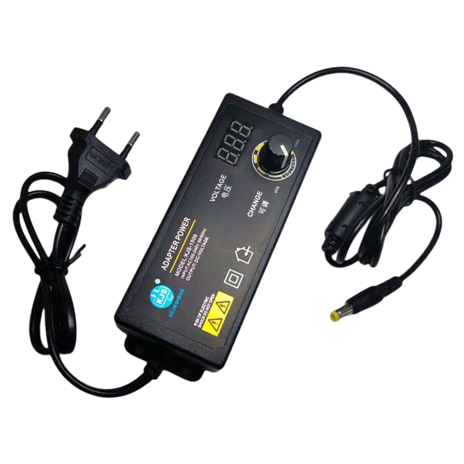 Adjustable Power Switching Adapter for Motor LED Light Bar Router EU