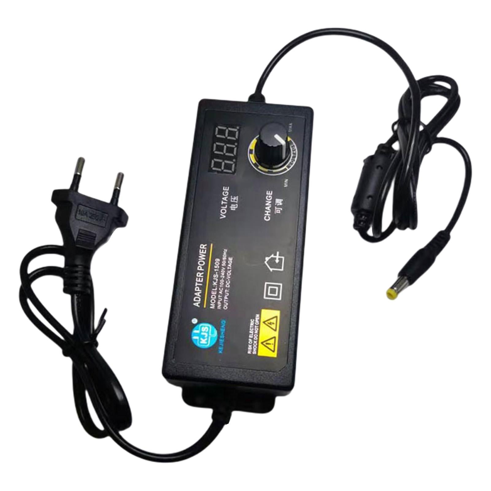 Adjustable Power Switching Adapter for Motor LED Light Bar Router EU