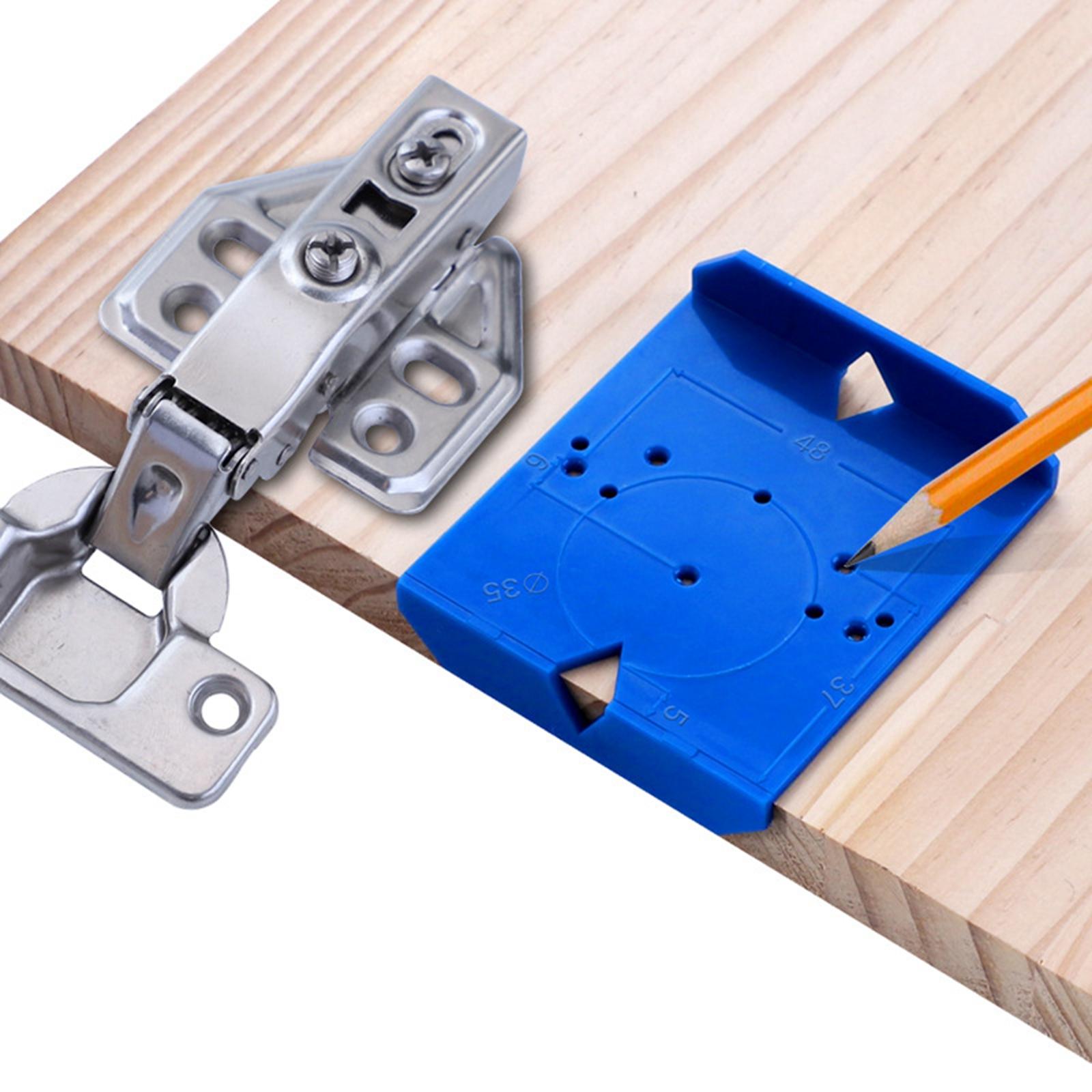 4xHinge Hole Locator DIY Woodworking Tool for Cabinets Hinge Fixture Set