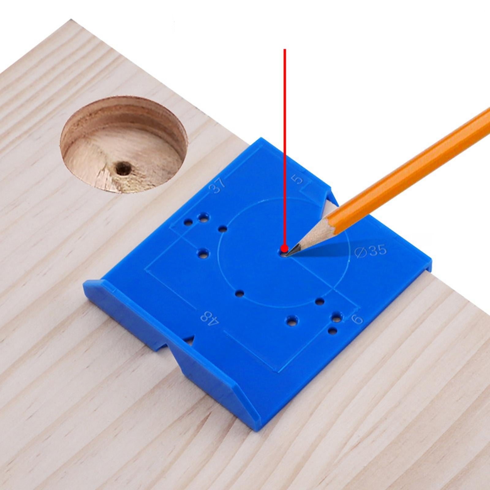 2xHinge Hole Locator DIY Woodworking Tool for Cabinets Hinge Fixture Set