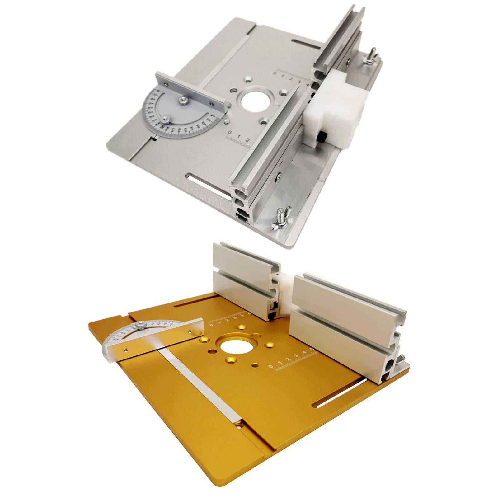 Aluminium Router Table Insert Plate Woodworking Benches Trimmer Tool Silver