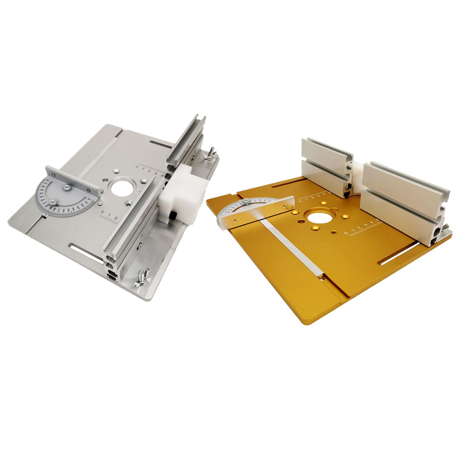 Aluminium Router Table Insert Plate Woodworking Benches Trimmer Tool Silver