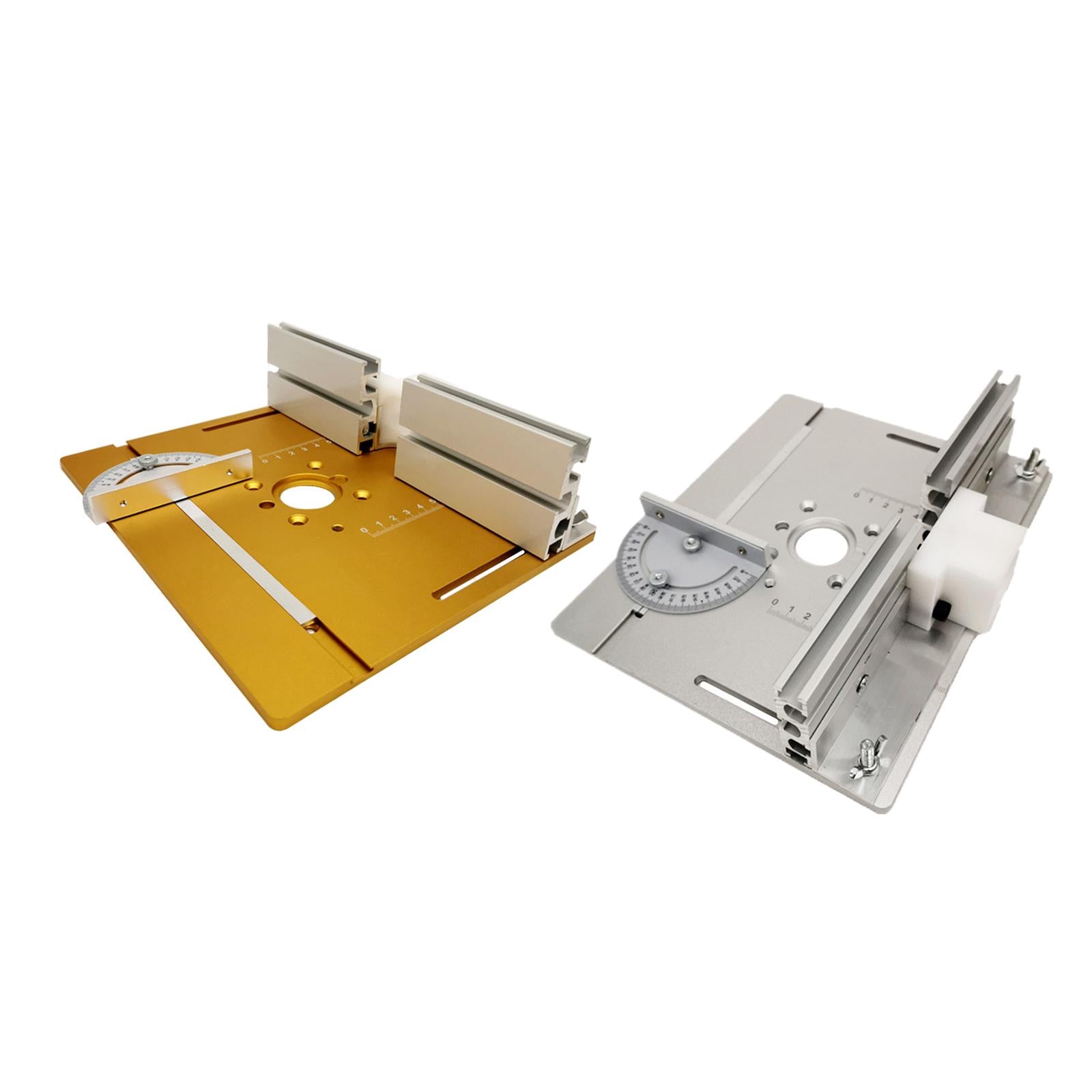 Aluminium Router Table Insert Plate Woodworking Benches Trimmer Tool Silver