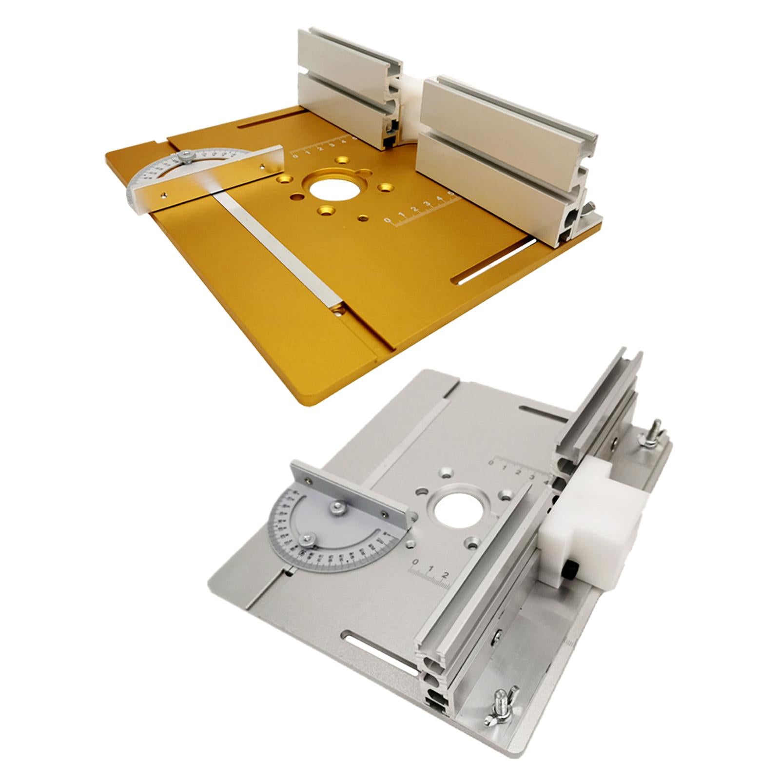 Aluminium Router Table Insert Plate Woodworking Benches Trimmer Tool Silver