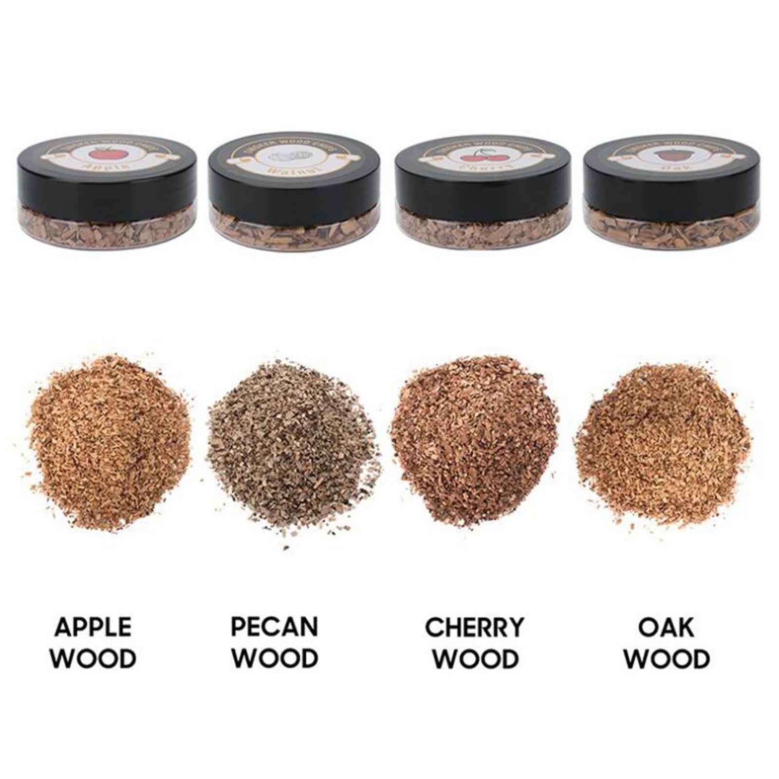 4Pcs Natural Wood Chips for Hand-Held Smoke Gun Smoker Infuser Drinks BBQ