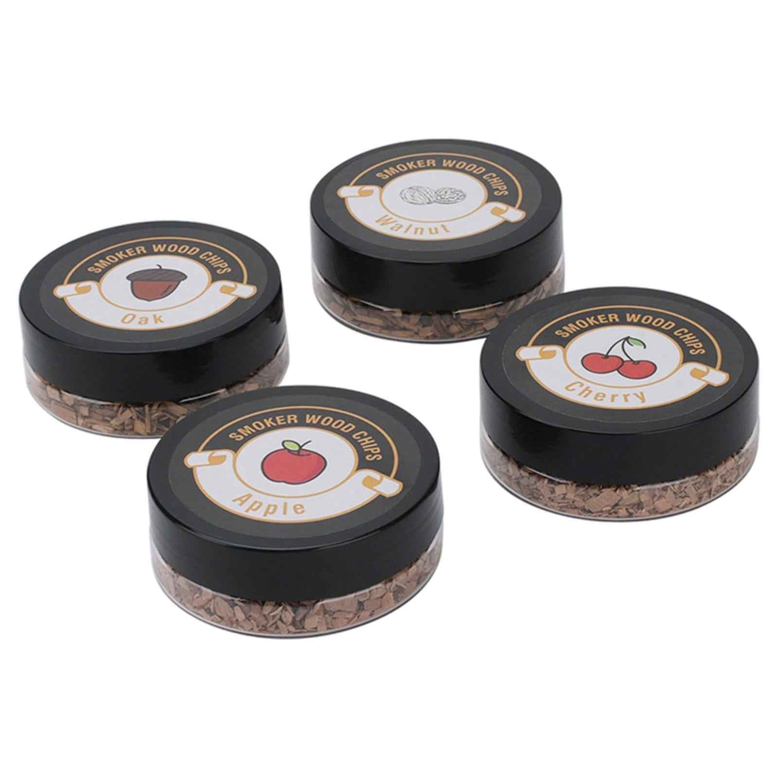 4Pcs Natural Wood Chips for Hand-Held Smoke Gun Smoker Infuser Drinks BBQ