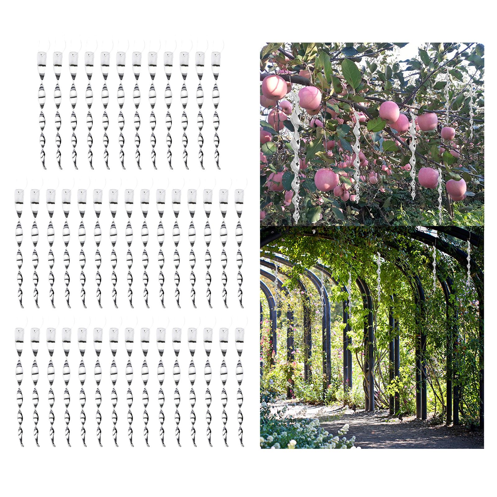 Bird Repellent Rotating Rod Reflective Spiral Deterrent Control Device 12pcs