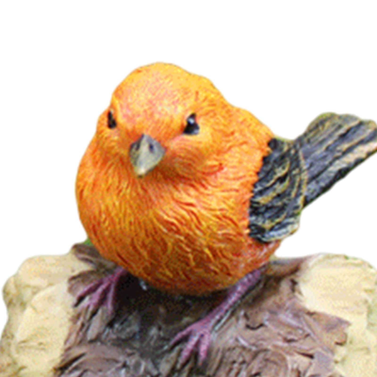 Bird Ornaments Fairy Garden Animal Model for Bonsai Decor Doll House Yard no birds nest