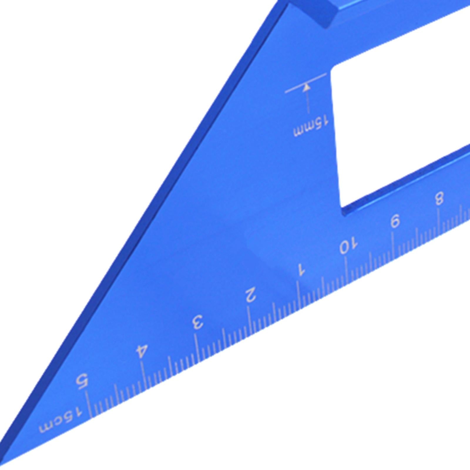 Aluminum Alloy Angle Ruler Angle Protractor T Ruler Measuring Tools Blue