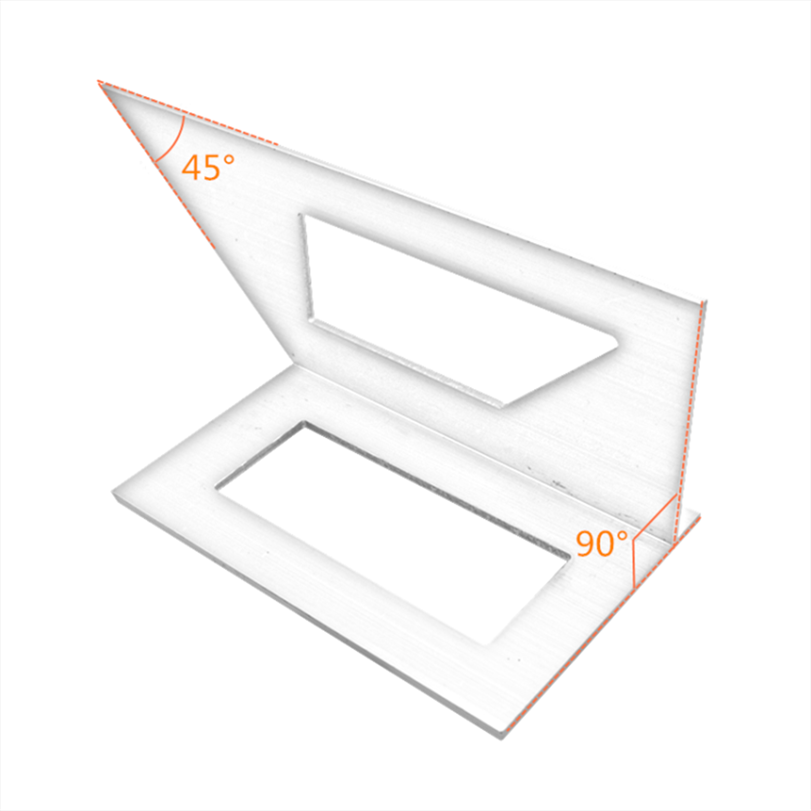 Aluminum Alloy Angle Ruler Angle Protractor T Ruler Measuring Tools Black