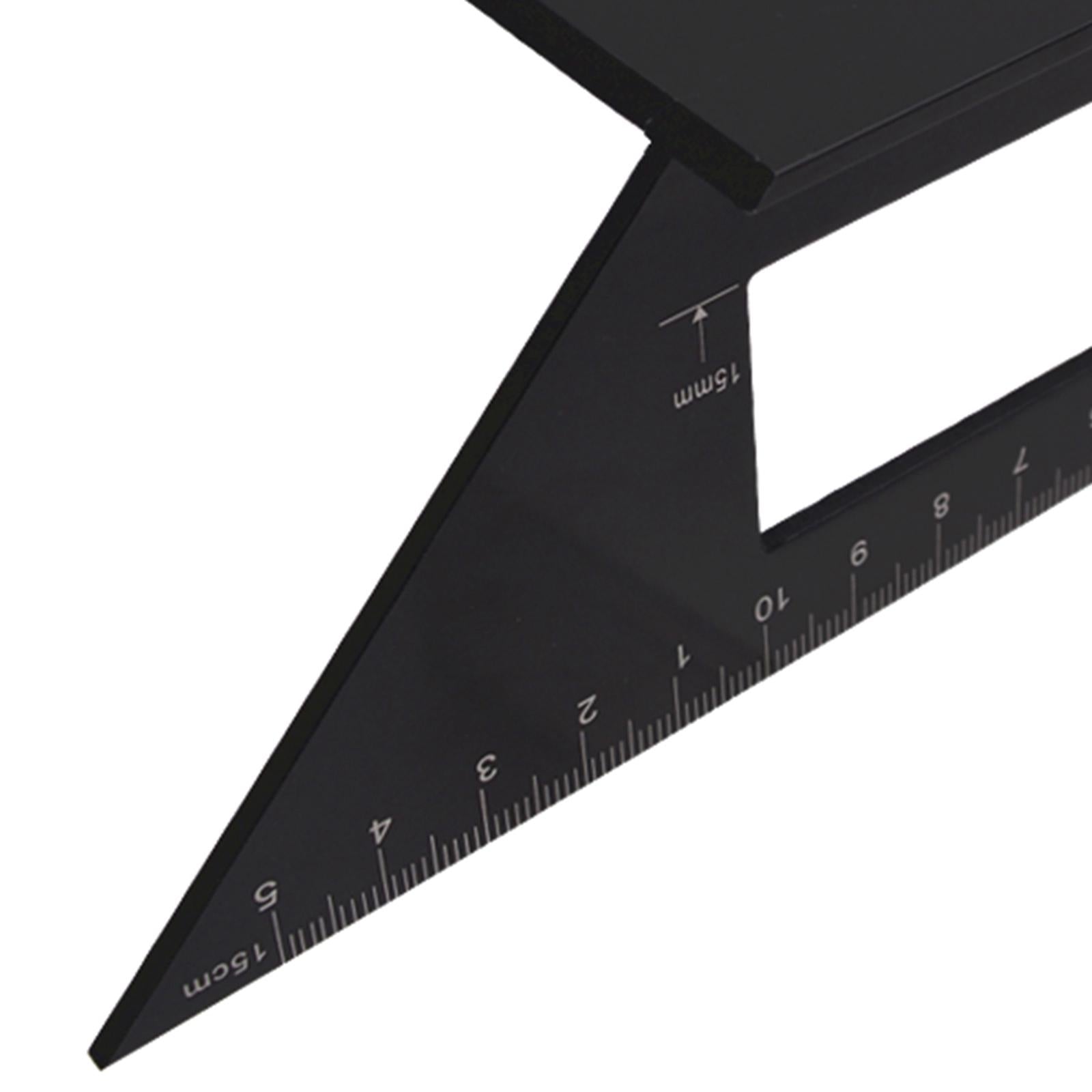 Aluminum Alloy Angle Ruler Angle Protractor T Ruler Measuring Tools Black