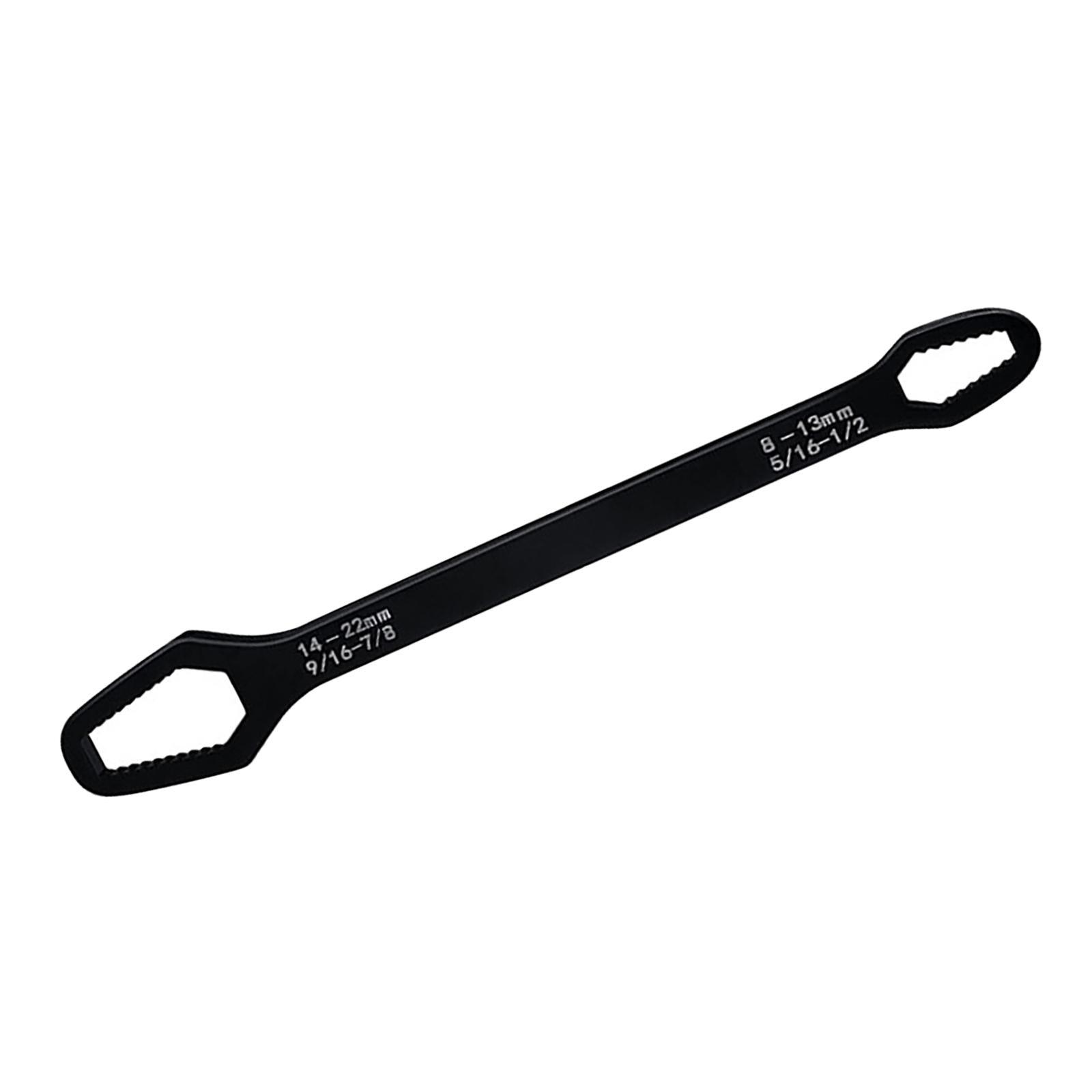 3xAdjustable Wrench Spanner Double Head DIY Tools for Bicycle Car Repairing black