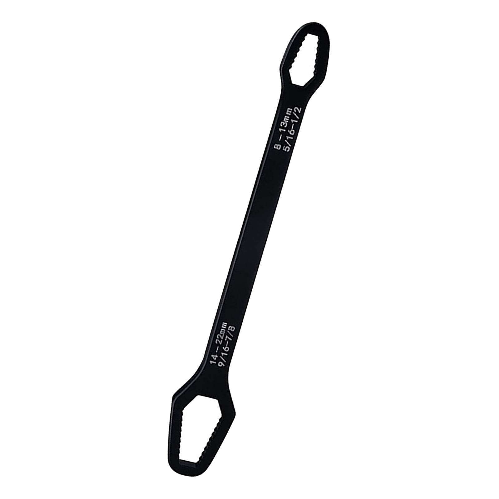 2xAdjustable Wrench Spanner Double Head DIY Tools for Bicycle Car Repairing black