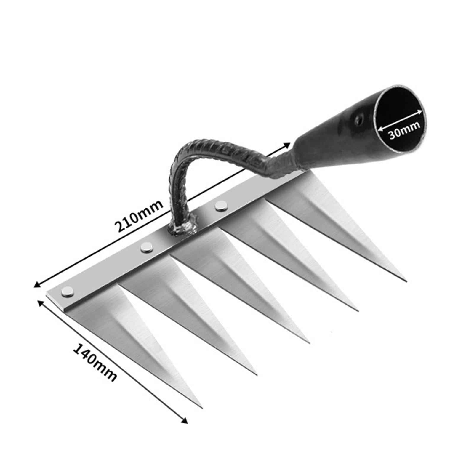 Multisizes Vegetable Gardening Hoe Indispensable Garden Tools 5 Tooth Steel