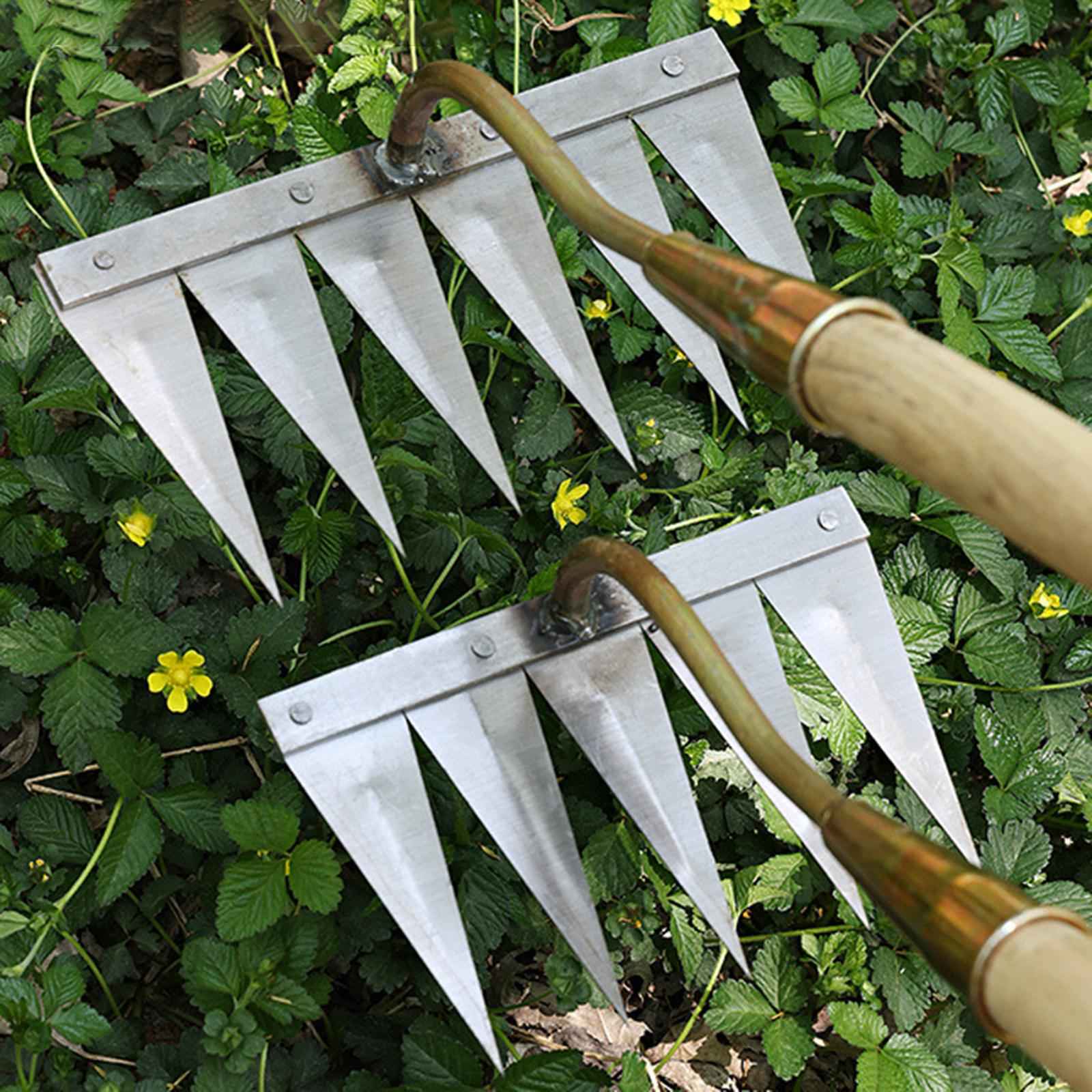 Multisizes Vegetable Gardening Hoe Indispensable Garden Tools 5 Tooth Steel