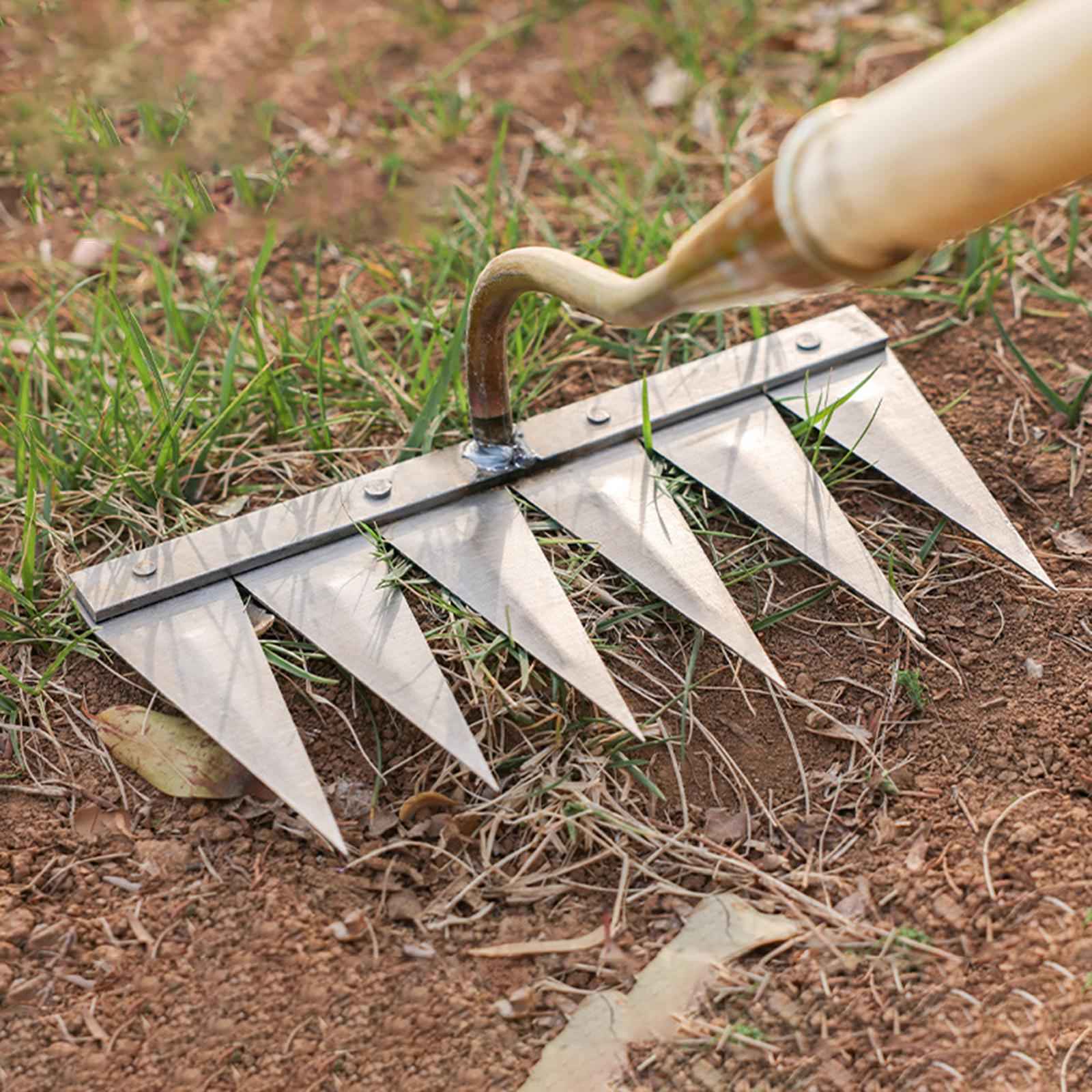 Multisizes Vegetable Gardening Hoe Indispensable Garden Tools 5 Tooth Steel