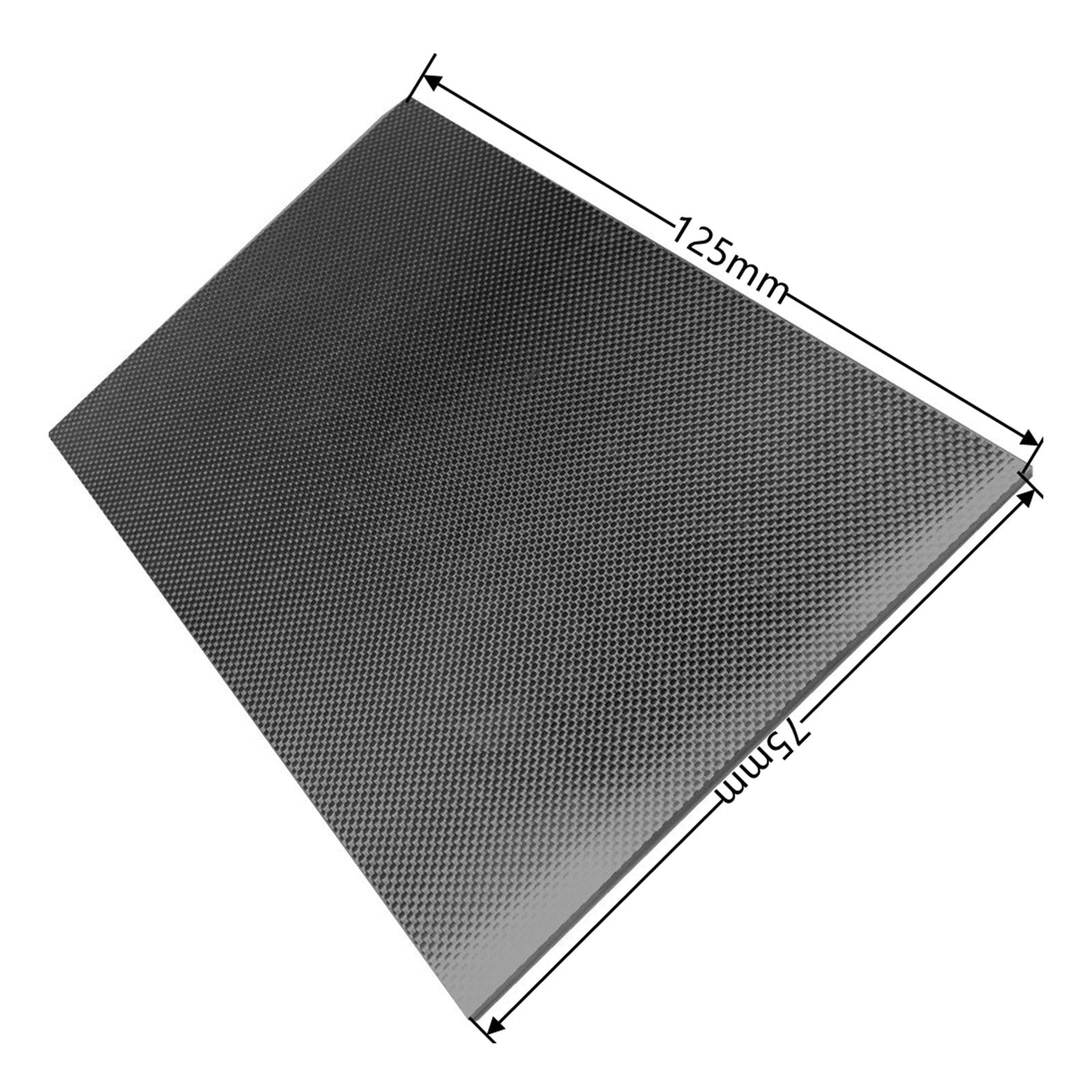2x75x125mm Carbon Fiber Plate Panel Sheet for Model Aircraft Material 0.5mm