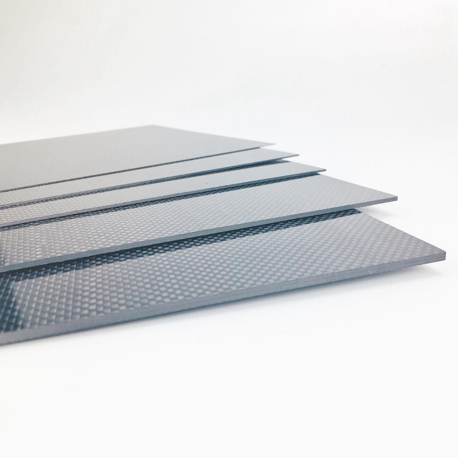 2x75x125mm Carbon Fiber Plate Panel Sheet for Model Aircraft Material 0.5mm