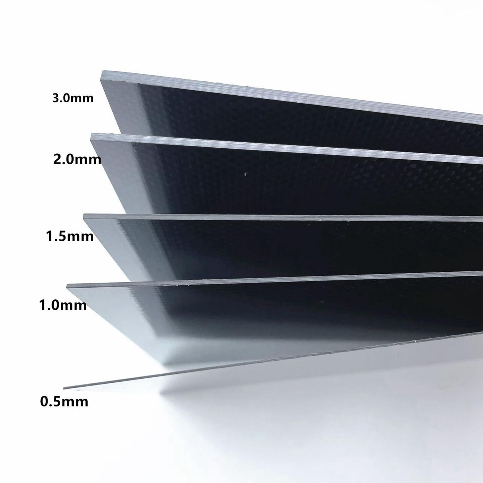 2x75x125mm Carbon Fiber Plate Panel Sheet for Model Aircraft Material 0.5mm