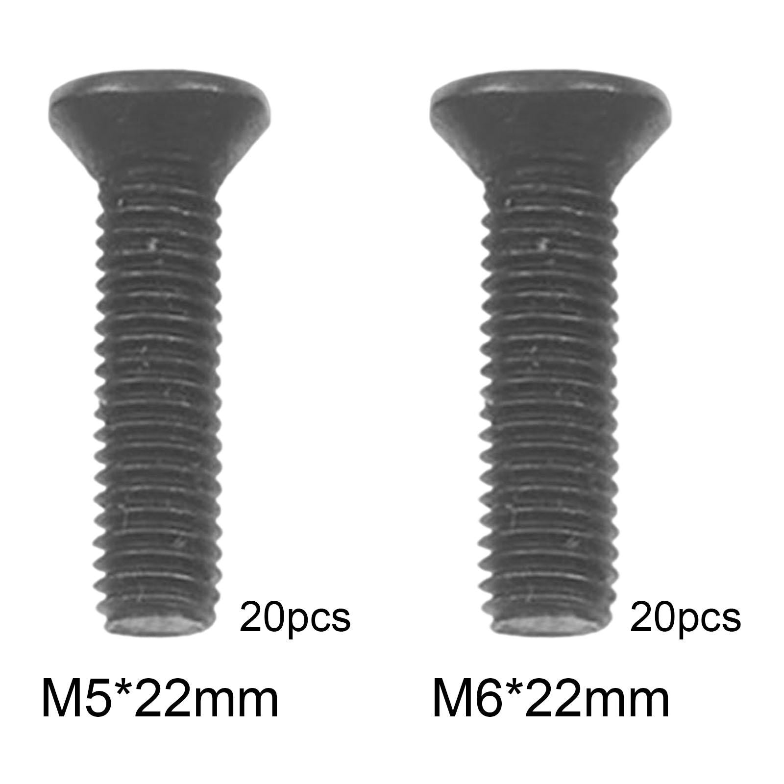 3x20x Portable Fixing Screw Left Hand Thread for Drill Chuck Shank Adapter M5x22mm
