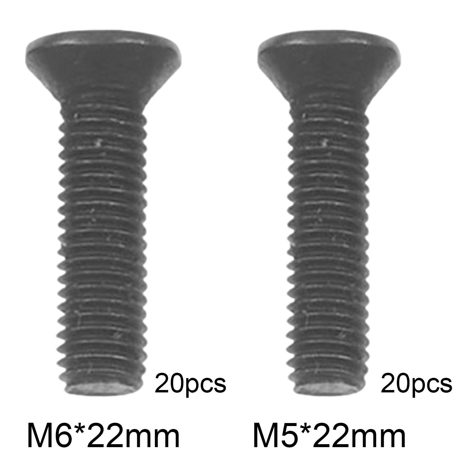 2x20x Portable Fixing Screw Left Hand Thread for Drill Chuck Shank Adapter M5x22mm