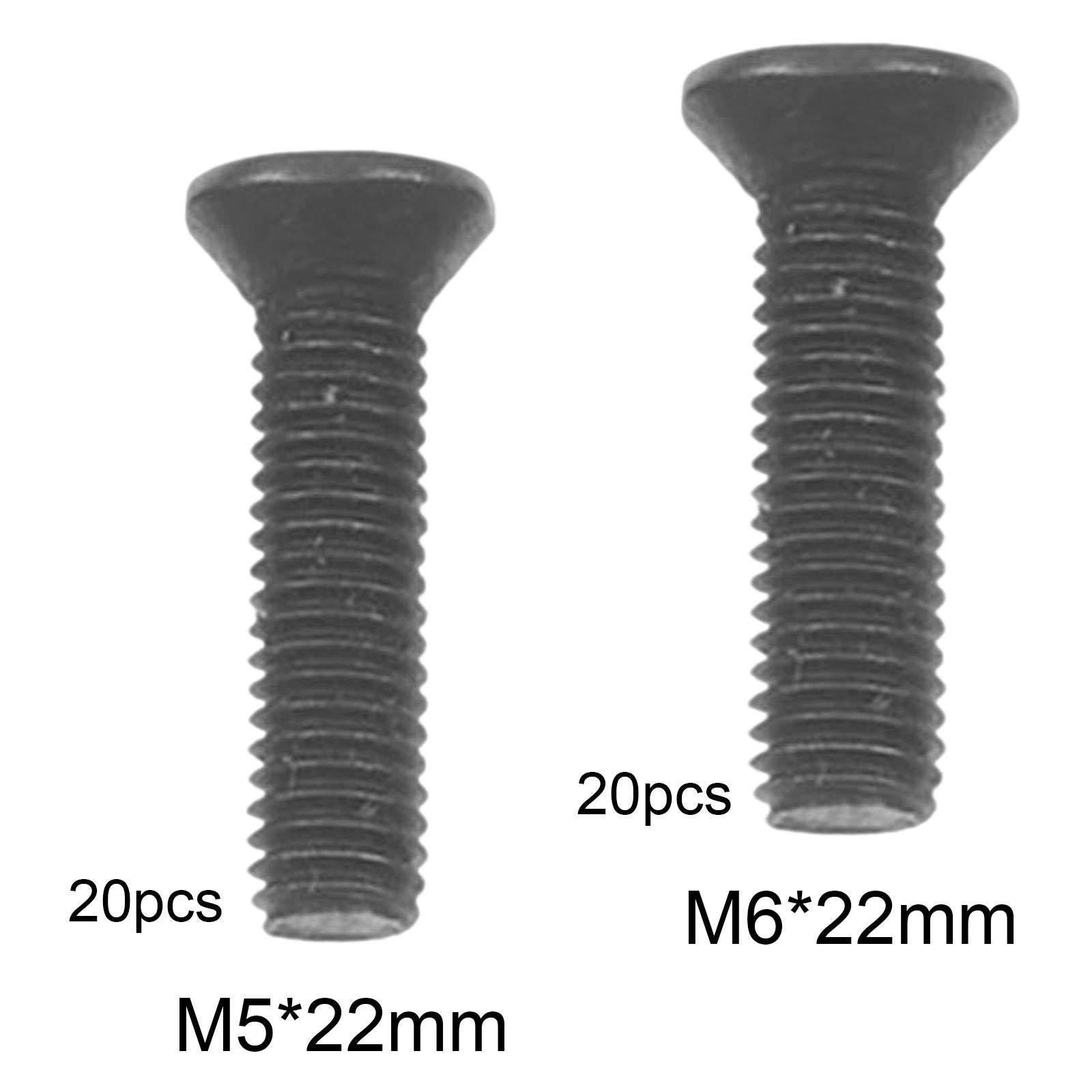 2x20x Portable Fixing Screw Left Hand Thread for Drill Chuck Shank Adapter M5x22mm