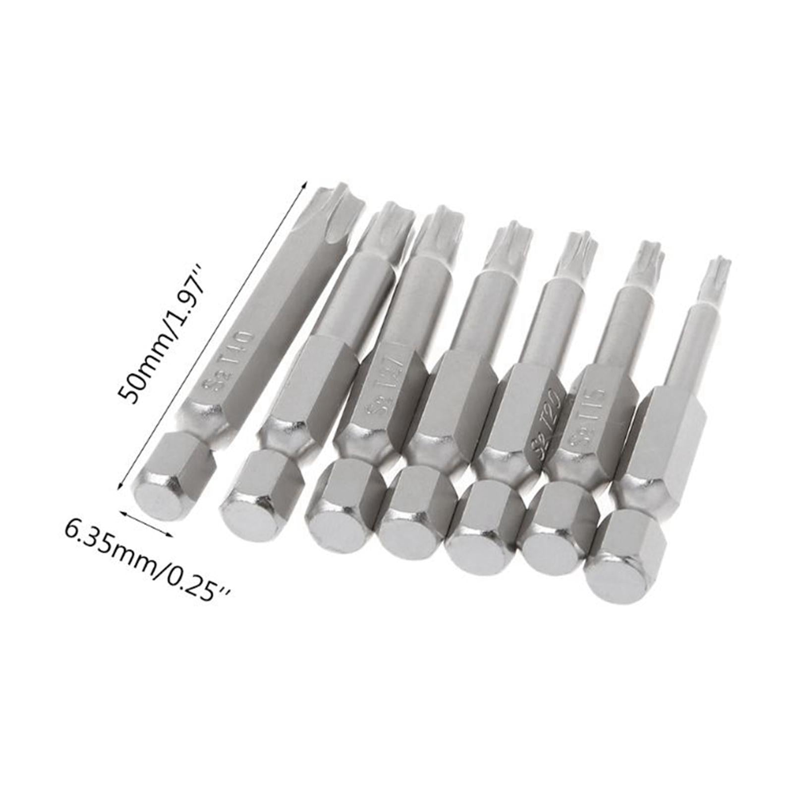2x7Pcs Screwdriver Drill Bits 1/4 Hex Shank for Electric Screwdrivers"