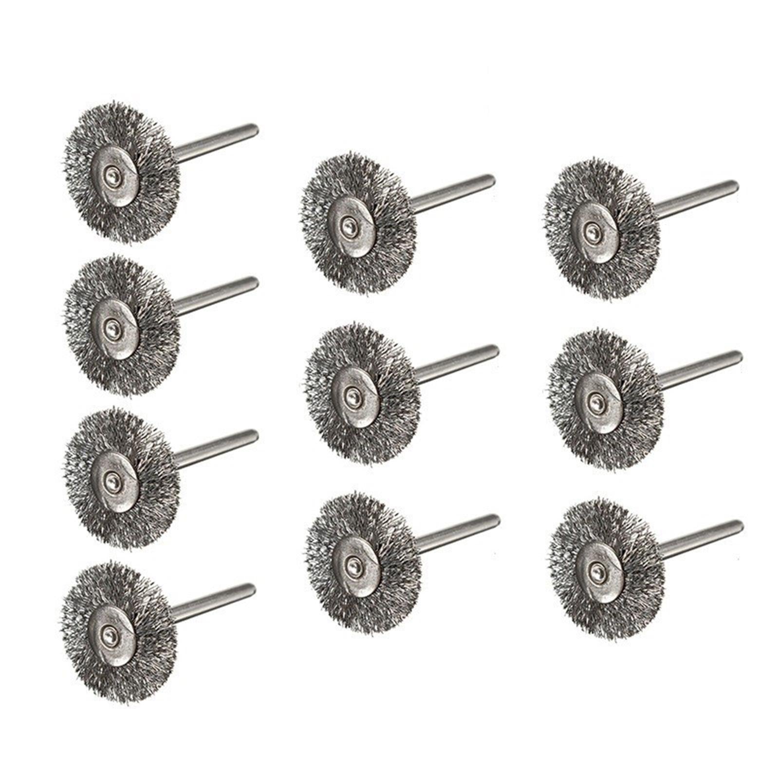 4x10Pcs 2.2cm Steel wire Brush Metal Derusting Brush Accessory