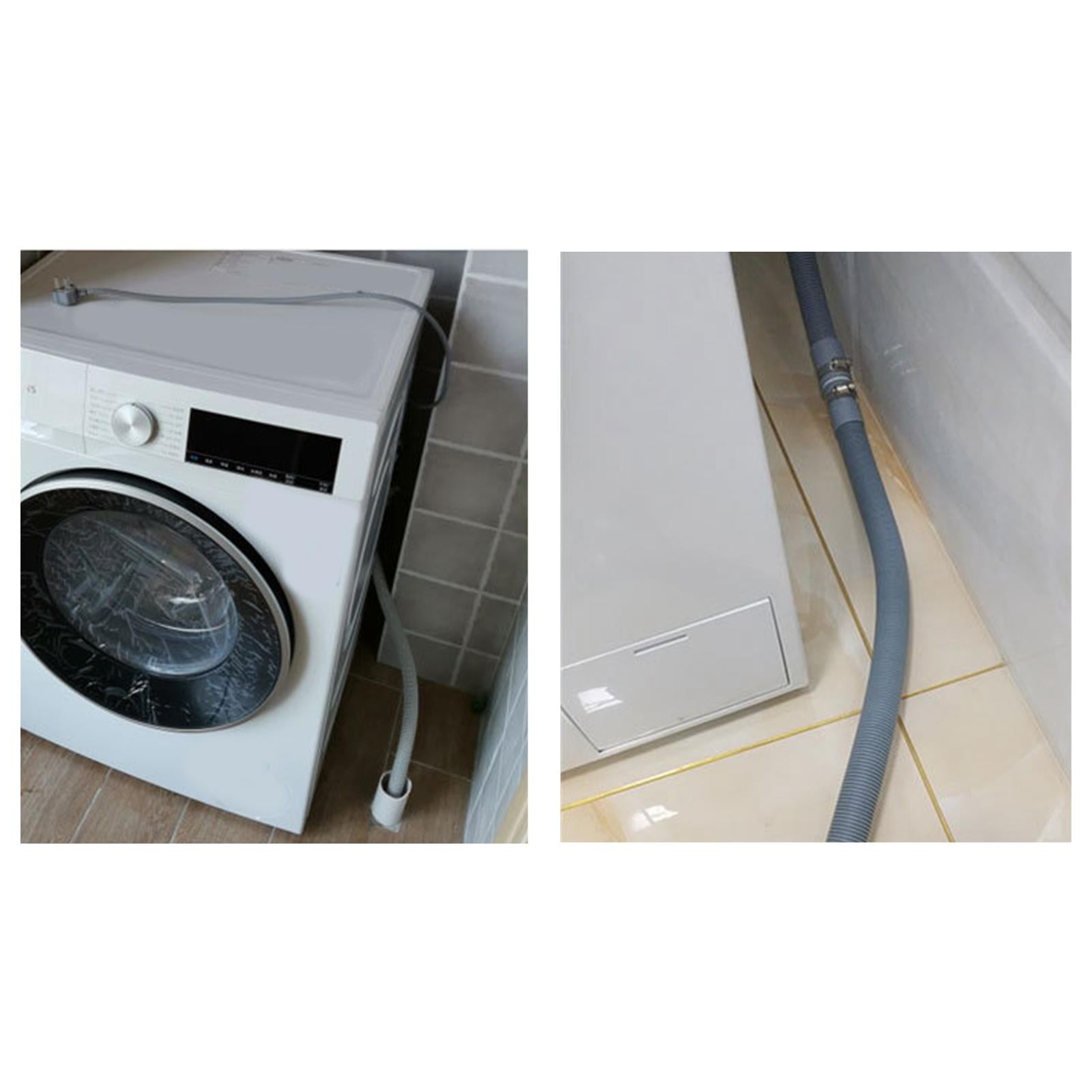 2xWashing Machine Drain Hose Flexible Universal Fit Replacement Accessory 1.5m
